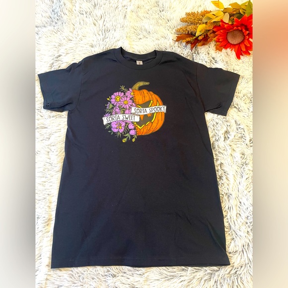 Sorta Sweet Sorta Spooky Graphic Tee - Halloween T-Shirt - Picture 2 of 2